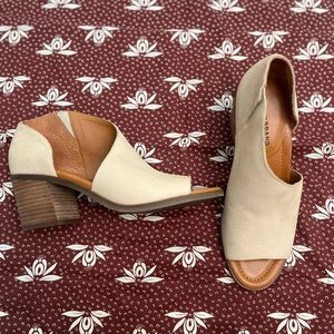 Lucky Brand Suede Cut out Heels